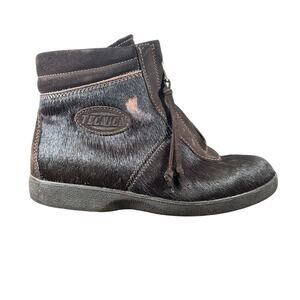 TECNICA Apres Ski Brown Cow Hair booties Woman’s 38 Outdoor‎ Hiking